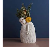 Créativité en céramique Vase à Fleurs séchées Nordique Accessoires de décoration de la Maison Visage vases drôles Salon décor à la Maison Cadeaux Abstraits, G