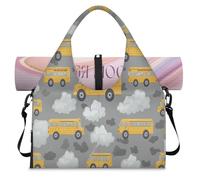 Creativity Buses Sac de sport avec compartiment à chaussures Sac fourre-tout Cabine Bagage Cabine Sac pour Gym Yoga Voyage, couleur, L, Sac de voyage