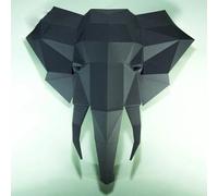 Creativity Elephant Animal Paper Model Wall Decor 3D DIY Papercraft Home Decoration Hand Made Origami Paper Craft (B)