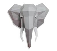 Creativity Elephant Animal Paper Model Wall Decor 3D DIY Papercraft Home Decoration Hand Made Origami Paper Craft (A)