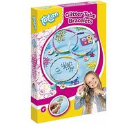 CREATIVITY Kit de fabrication de bijoux avec tubes à paillettes, bracelets et pendentifs en forme de cupcakes, kit de bricolage créatif pour enfants à partir de 4 ans