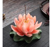 Creativity Lotus Small Incense Burner Zen Ceramic Censer Handicrafts Home Ornaments Incense Stick Holder Use in Office Teahouse (F) (P)