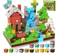 Creativity Point 100 pièces de Blocs magnétiques, sur Le thème de la forêt - Jouets Steam pour Enfants, construis Mon Monde magnétique pour Tout-Petits, dès 3 Ans, kit de Cubes de Construction