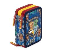 Creativolution - Trousse scolaire complète avec 3 fermetures éclair, contenant 44 pièces dont des marqueurs Giotto et des crayons de couleur avec mine de 4 mm., Blason Harry Potter, Taille unique