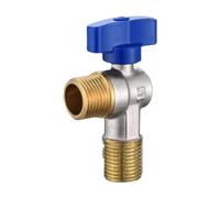 CreatoHundreds Angle Stop Valve Vanne de Configuration Triangulaire Laiton Contrôle Débit Eau Chaude Froide Remplacement Pratique Robinetterie Installation Aisée Ada, Bleu