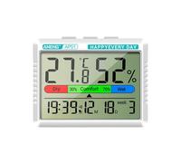 CreatoHundreds Hygromètre Thermomètre avec Fonction Rappel Confort Climatique Appareil Mural et Posé Écran Conception Solide en PP Adapté Maison Bureau Serre, Chat Gris