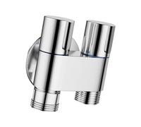 CreatoHundreds Robinet Arrêt Automatique Raccord Vanne D'Angle Installation Murale Alliage Métal Régulation Indépendante Du Débit Adapté à Espaces Lavage Jardin Loca, modèle C