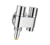 CreatoHundreds Robinet Arrêt Automatique Raccord Vanne D'Angle Installation Murale Alliage Métal Régulation Indépendante Du Débit Adapté à Espaces Lavage Jardin Loca, modèle B