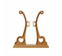 CreatoHundreds Support Éventail Bambou Présentoir Base Démontable Solution Présentation Accessoire Déco Matière Bambou Adapté pour Vitrine Entrée Foyer Collection Intérieure, Jaune