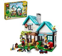 Creator 31139 Kit de Construction 3 en 1 Cozy House Reconstruction dans 3 Maisons différentes, Comprend des Figurines familiales et des Accessoires, idées de Jouets de Construction DIY pour Enfants,