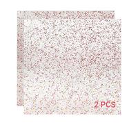 Creatorally 2Pcs Verre Acrylique Transparent, 3mm Feuille Plexi-glas Transparente avec Rose Pailleté, 30x30cm Panneau en Plastique pour Cadre Photo, Peinture, Artisanat, Découpe