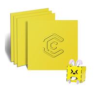 Creatorally Coloré Contreplaqué 3mm, Bois de Tilleul pour Gravure Laser 30x30 cm 4 Pièces, Coloré Contre Plaque pour Gravure et Découpe CNC, Plaque de Bois pour Bricolage, Pyrogravure (Jaune)