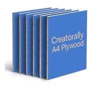 Creatorally Coloré Contreplaqué 3mm, Contre Plaque de Tilleul Couleur 29.7x21 cm 6 Pièces pour Gravure et Découpe Laser, A4 Plaque de Bois pour Bricolage Pyrogravure (Bleu)