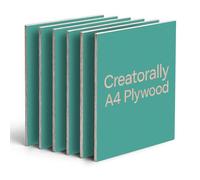 Creatorally Coloré Contreplaqué 3mm, Contre Plaque de Tilleul Couleur 29.7x21 cm 6 Pièces pour Gravure et Découpe Laser, A4 Plaque de Bois pour Bricolage Pyrogravure (Vert)