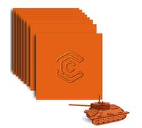 Creatorally Coloré Contreplaqué 3mm, Contre Plaque de Tilleul Couleur 30x30 cm 8 Pièces pour Gravure et Découpe Laser, Plaque de Bois pour Bricolage Pyrogravure (Orange)