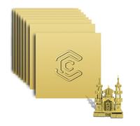 Creatorally Coloré Contreplaqué 3mm, Contre Plaque de Tilleul Couleur 30x30 cm 8 Pièces pour Gravure et Découpe Laser, Plaque de Bois pour Bricolage, Pyrogravure sur Bois (Or)