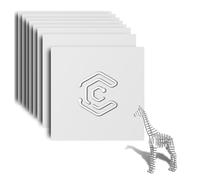 Creatorally Coloré Contreplaqué 3mm, Contre Plaque de Tilleul Couleur 30x30 cm 8 Pièces pour Gravure et Découpe Laser, Plaque de Bois pour Bricolage, Pyrogravure sur Bois (Blanc)