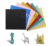 Creatorally Coloré Contreplaqué 3mm, Contre Plaque de Tilleul Couleur 30x30 cm 8 Pièces pour Gravure et Découpe Laser, Plaque de Bois pour Bricolage, Pyrogravure sur Bois (8 Couleurs)