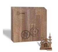 Creatorally Contreplaqué 3mm, Plaque Bois pour Gravure Laser, Planche Épissage de Noyer Noir 30x30 cm 6 Pièces pour Découpe CNC Peinture, Bricolage Projets