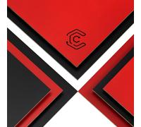 Creatorally Couleur Contreplaqué 3mm, Bois de Tilleul pour Gravure Laser 30x30 cm 8 Pièces, Coloré Contre Plaque pour Gravure et Découpe CNC, Plaque de Bois pour Bricolage, Pyrogravure (Rouge et Noir)