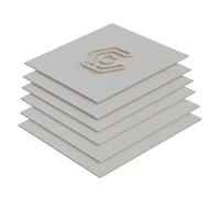 Creatorally Panneau MDF 3mm, Planche Bois pour Gravure Laser 30x30 cm, Plaque Fibres à Decouper 6 Pièces pour CNC Bricolage Modélisation (Blanc)