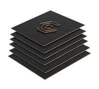 Creatorally Panneau MDF 3mm, Planche Bois pour Gravure Laser 30x30 cm, Plaque Fibres à Decouper 6 Pièces pour CNC Bricolage Modélisation (Noir)