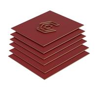 Creatorally Panneau MDF 3mm, Planche Bois pour Gravure Laser 30x30 cm, Plaque Fibres à Decouper 6 Pièces pour CNC Bricolage Modélisation (Rouge)