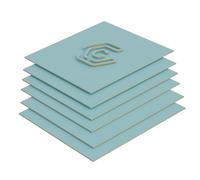 Creatorally Panneau MDF 3mm, Planche Bois pour Gravure Laser 30x30 cm, Plaque Fibres à Decouper 6 Pièces pour CNC Bricolage Modélisation (Bleu)