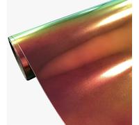 Creatorally Vinyle Thermocollant Arc-En-Ciel Holographique, 30.5x152 cm (12in*5ft) Rouleau Flex Papier de Transfert Thermique, HTV à Repasser pour DIY T-Shirts Chapeaux Vêtements et Textiles (Rouge)