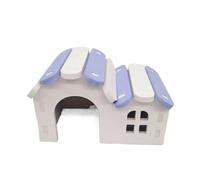 CreatsGoss Ensemble de jeu de grange, y compris maison en bois, jouet de planche de grange, villa nid coulissant, maison d'ours doré, chambre à coucher (violet et blanc)