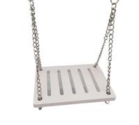 CreatsGoss Ensemble de jeu de grange, y compris maison en bois, jouet de planche de grange, villa nid coulissant, maison d'ours doré, chambre à coucher (balançoire blanche)