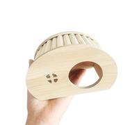 CreatsGoss Niche en bois lisse pour hamster avec trou de cachette, petit château pour animaux de compagnie, pont d'arche pour souris naines, gerbilles et petits animaux de compagnie