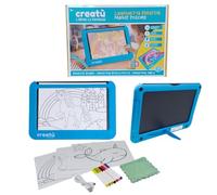Creatù Tableau magique créatif à LED RVB, 36 x 25 cm | 8 couleurs statiques + 3 dynamiques, batterie rechargeable 8-13 h, traceur de feuilles A4, pour enfants de 3 ans et plus