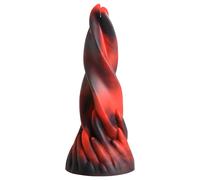 Creature Cocks Hell Kiss - gode ceinture torsadé - silicone rouge - 19cm