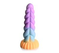 Creature Cocks Mystique - gode licorne réaliste 21cm - silicone violet jaune
