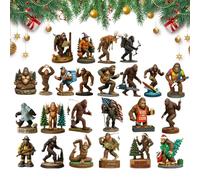 Creature Countdown Calendar, 2D Acrylic Storytelling Advents Ornament Set, Colorful Christmas Reusable Design, 24 Day Wilderness Creature Advents for Family, Tree, Wall, Window