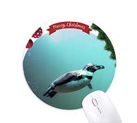 créature de mer antarctique pingouin nature tapis de souris en caoutchouc de sapin de noël