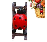 Créature forestière suspendue - Décoration de bord de pot, ornement bord vertical, accessoire esthétique extérieur, produit d'amélioration du paysage, décoration porche patio, petite résine bronze