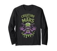 Créature from Mars Funny Alien Cartoon Design pour Enfants Manche Longue