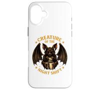 Creature of The Night Shift Batte Café Funny Work Coque pour iPhone 16 Plus