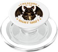 Creature of The Night Shift Batte Café Funny Work PopSockets PopGrip pour MagSafe