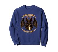 Creature of The Night Shift Batte Café Funny Work Sweatshirt
