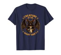 Creature of The Night Shift Batte Café Funny Work T-Shirt