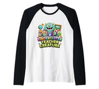 Créature pour Enseignant de Maternelle - Monstre drôle - Éducateur Mignon Manche Raglan