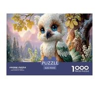 Créature Semblable à la hibouille Puzzle 1000 Pièces Cadeau Unique Montagne hivernale Challenge Toy À De Qualité Supérieure Peinture Art pour Adultes Et Enfants À Partir De 12 Ans 70x50cm/1000pcs