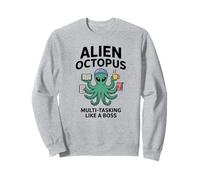 Créature spatiale multitâche Alien Octopus Boss en forme de café Sweatshirt