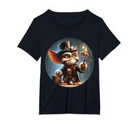 Créature Steampunk Gremlin : Un Scientifique Fou T-Shirt, Femme Grandes Tailles, Noir, 2X
