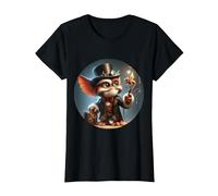 Créature Steampunk Gremlin : Un Scientifique Fou T-Shirt, Femme, Noir, XL