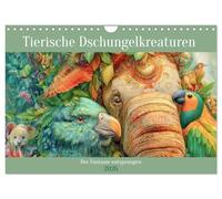Créatures animales de la jungle - Nées de l'imagination, Version française (Calendrier mural 2026 DIN A4 portrait), Calendrier CALVENDO mensuel