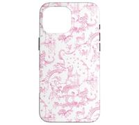Créatures de la forêt Rose en Toile, Ours, Lapin, cerf, Renard Coque pour iPhone 16 Pro Max